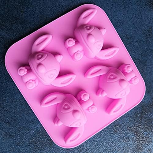 Guratapa 4 Cavity Star Silicone Mold for Fondant Candy Making