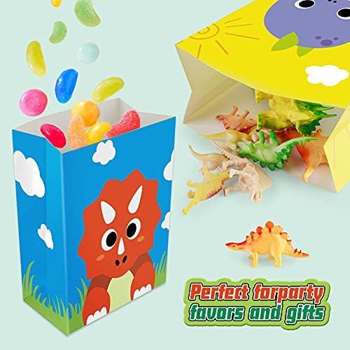 Mocoosy 24Pcs Dinosaur Party Favor Bags for Kids