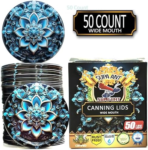 Supa Ant Canning Lids Wide Mouth 50 Pack Turquoise