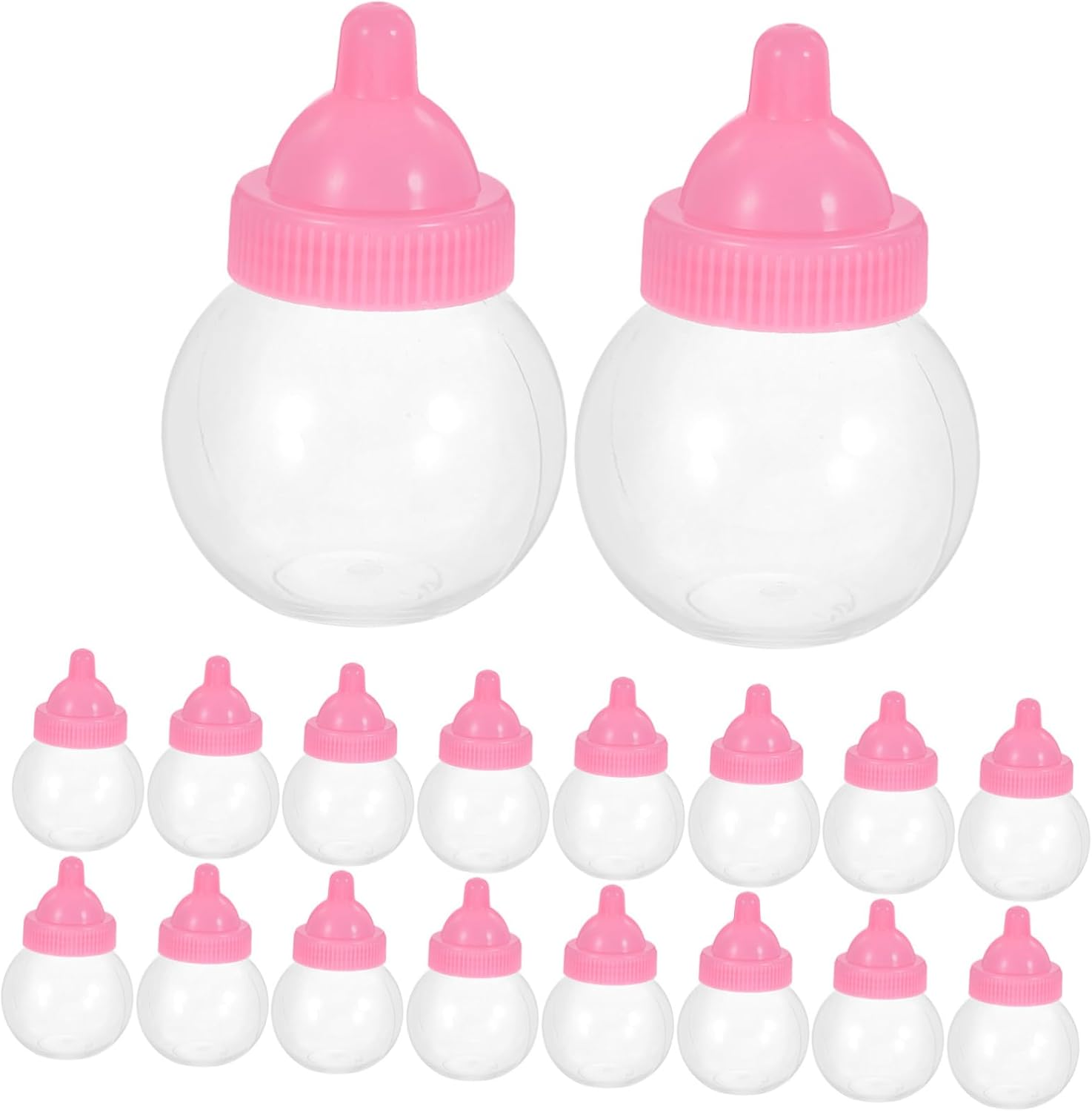 Unomor 20pcs Bulb Shape Plastic Candy Storage Boxes with Lid