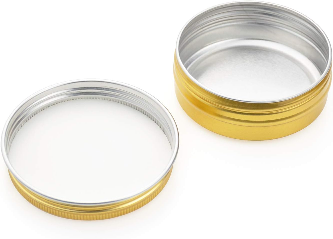 Foraineam 24-Piece 4 Oz Golden Aluminum Storage Tins