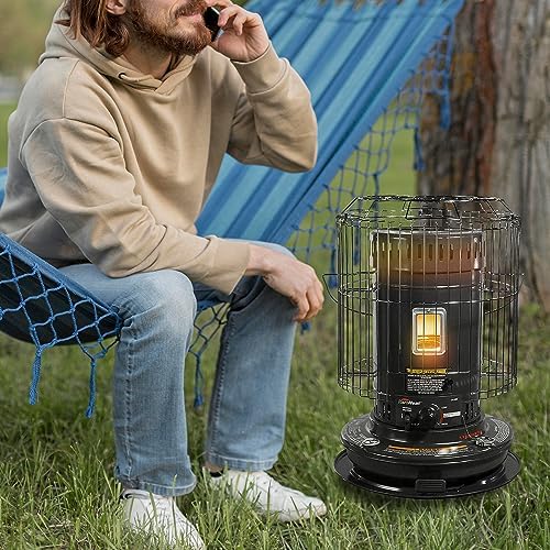 KeroHeat Sengoku Kerosene Heater 23500 BTU Portable Black
