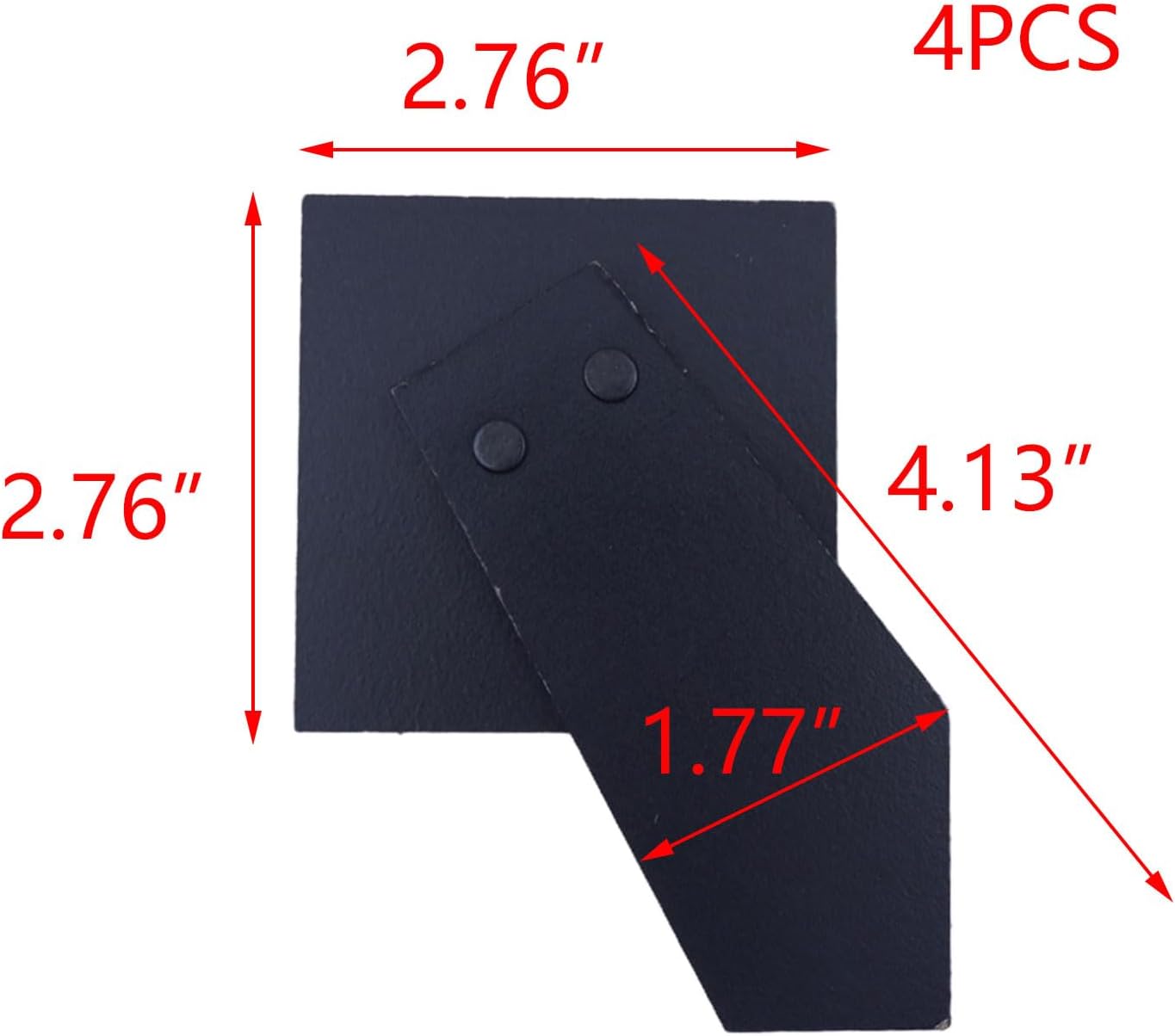 T Tulead 4PCS Black Easel Back for Picture Frame