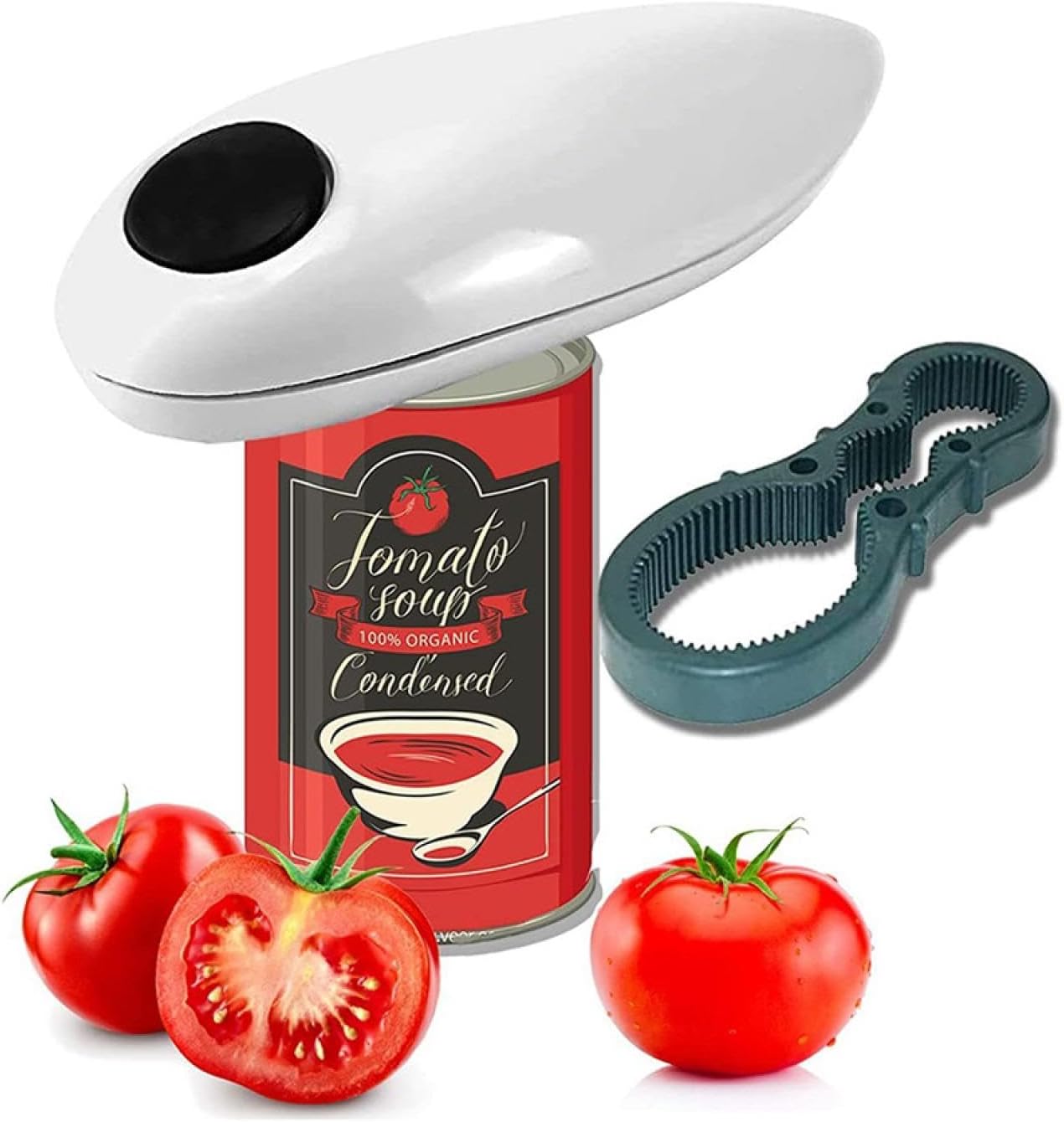 Electric Can Opener with Magnetic Lid Lifter