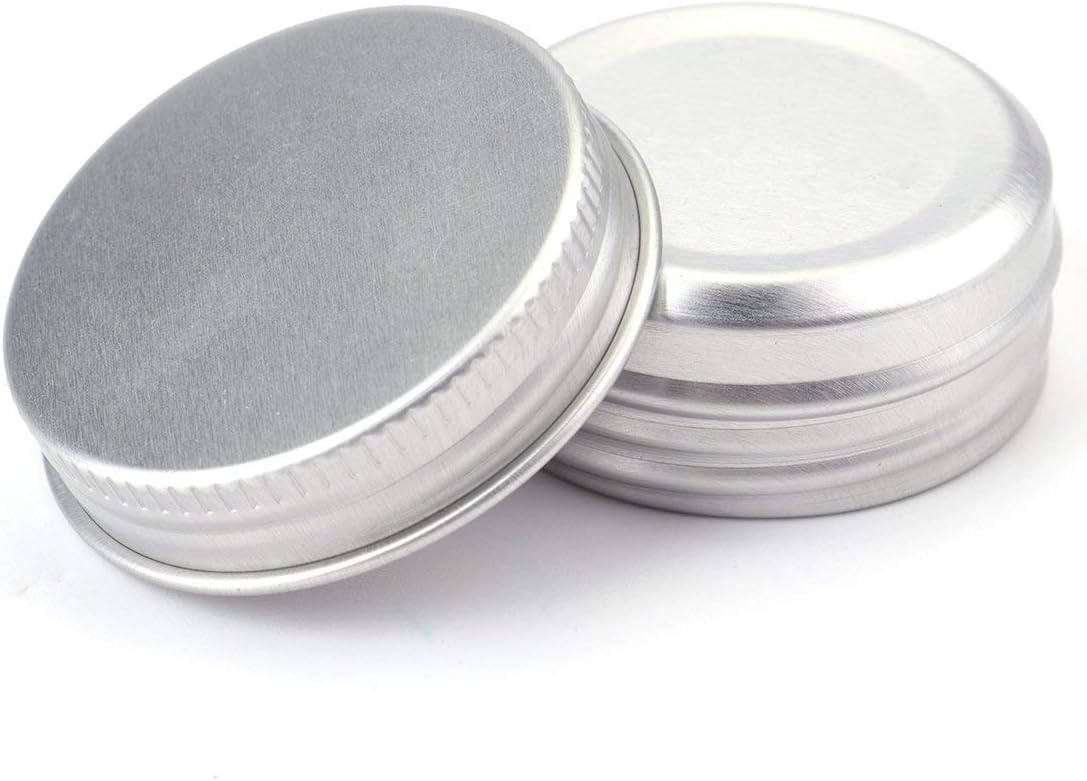 Tosnail 96 Pack Mini Round Aluminum Tins with Screw Lids