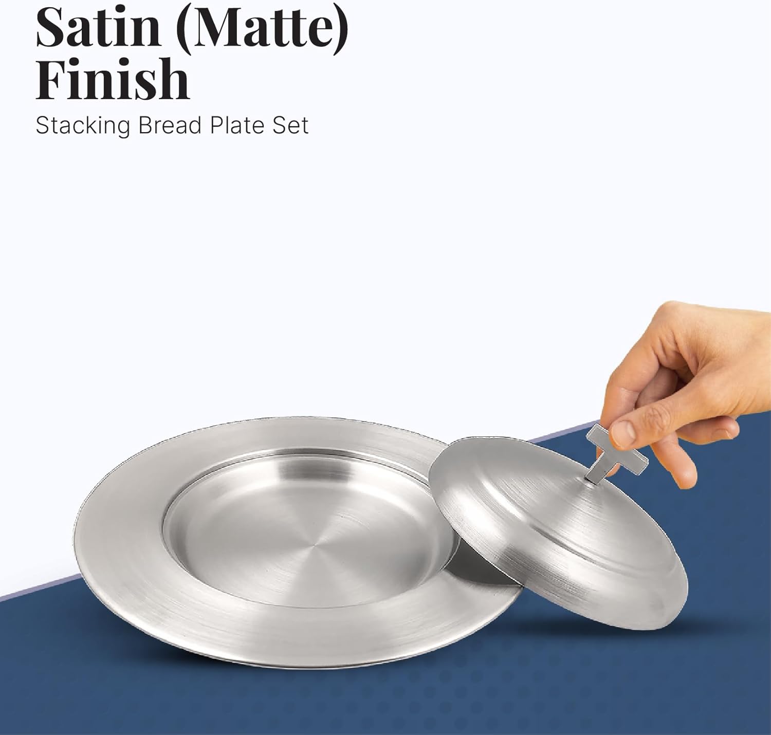 Mayur Exports Communion Tray Set with Cover and Bread Plate