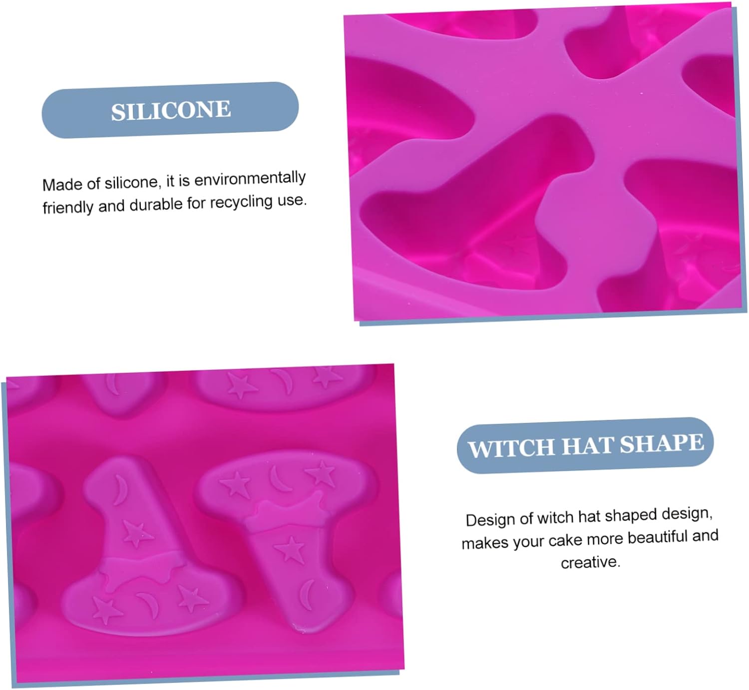 Garneck Witch Hat Chocolate Mold Ice Cube Tray