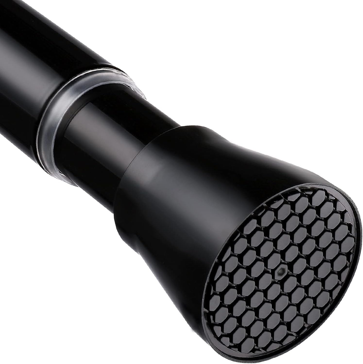 MEXAU Black Spring Tension Curtain Rod 28-52 Inches No Drill