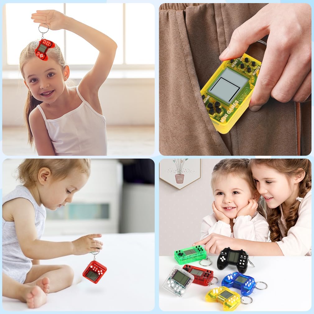 Gorkue 12Pcs Video Game Party Favors Keychain Set