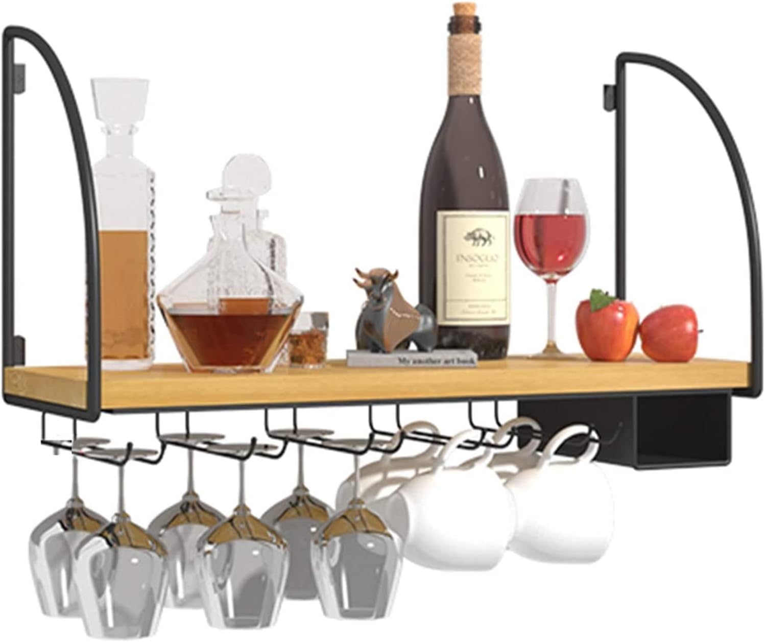 ALDEPO 2 Tier Wall Mounted Wine Rack Organizer