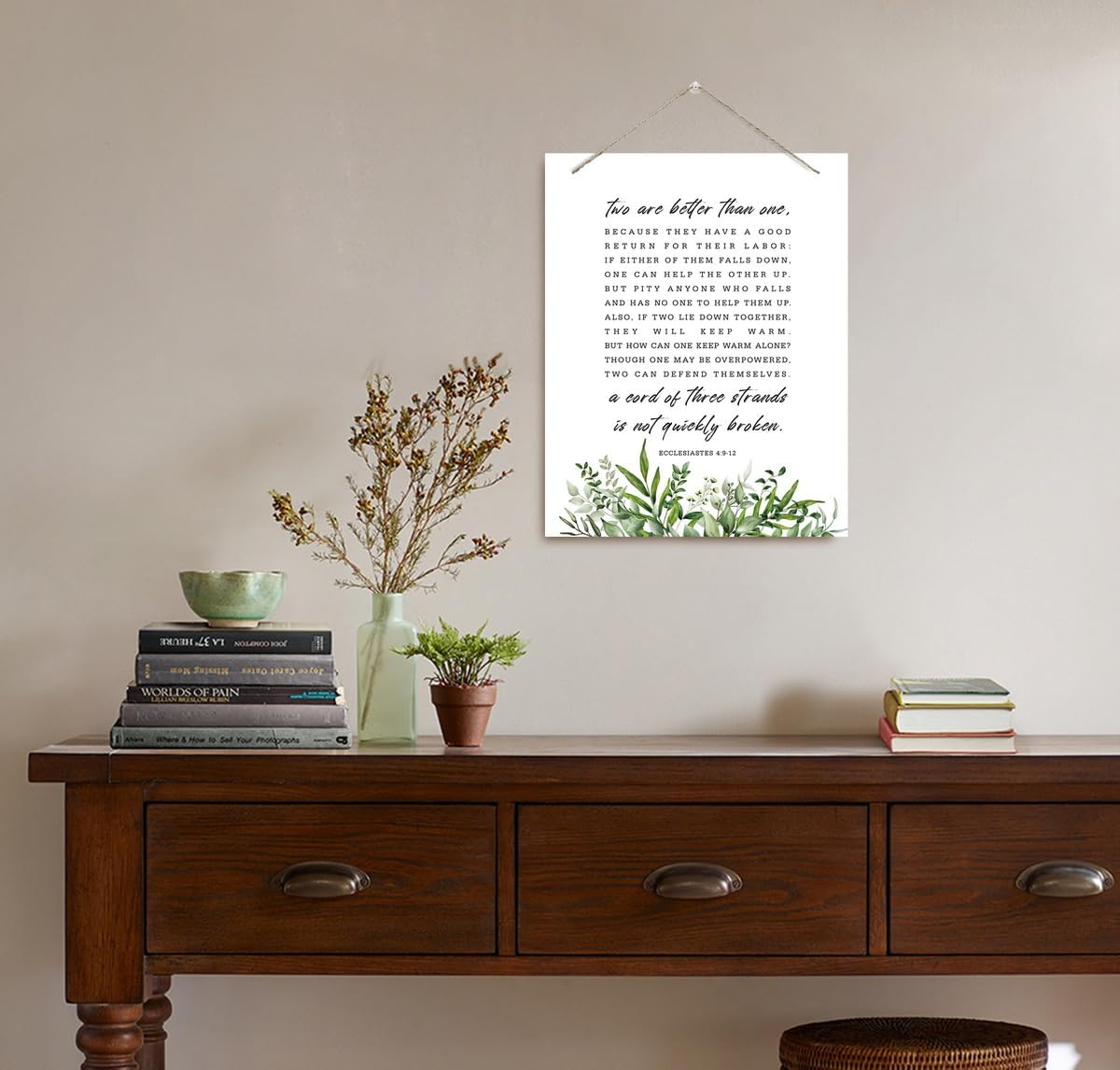 Ecclesiastes 49-12 Wall Art Sign - Inspirational Wood Decor