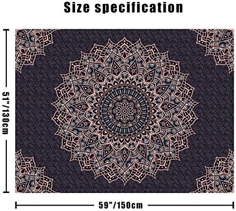 Edeesky Black Mandala Tapestry Wall Decor Boho Art