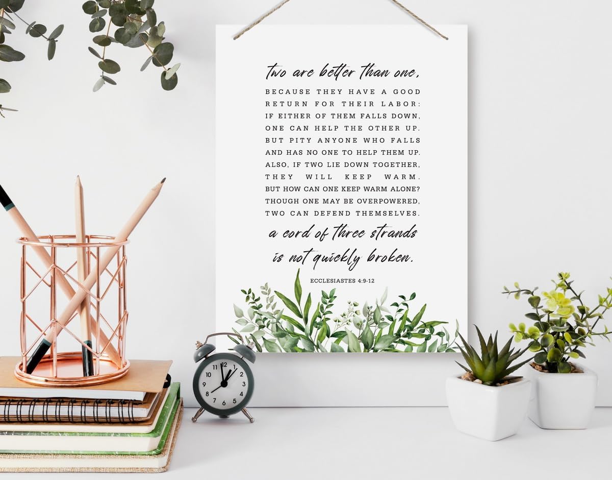 Ecclesiastes 49-12 Wall Art Sign - Inspirational Wood Decor