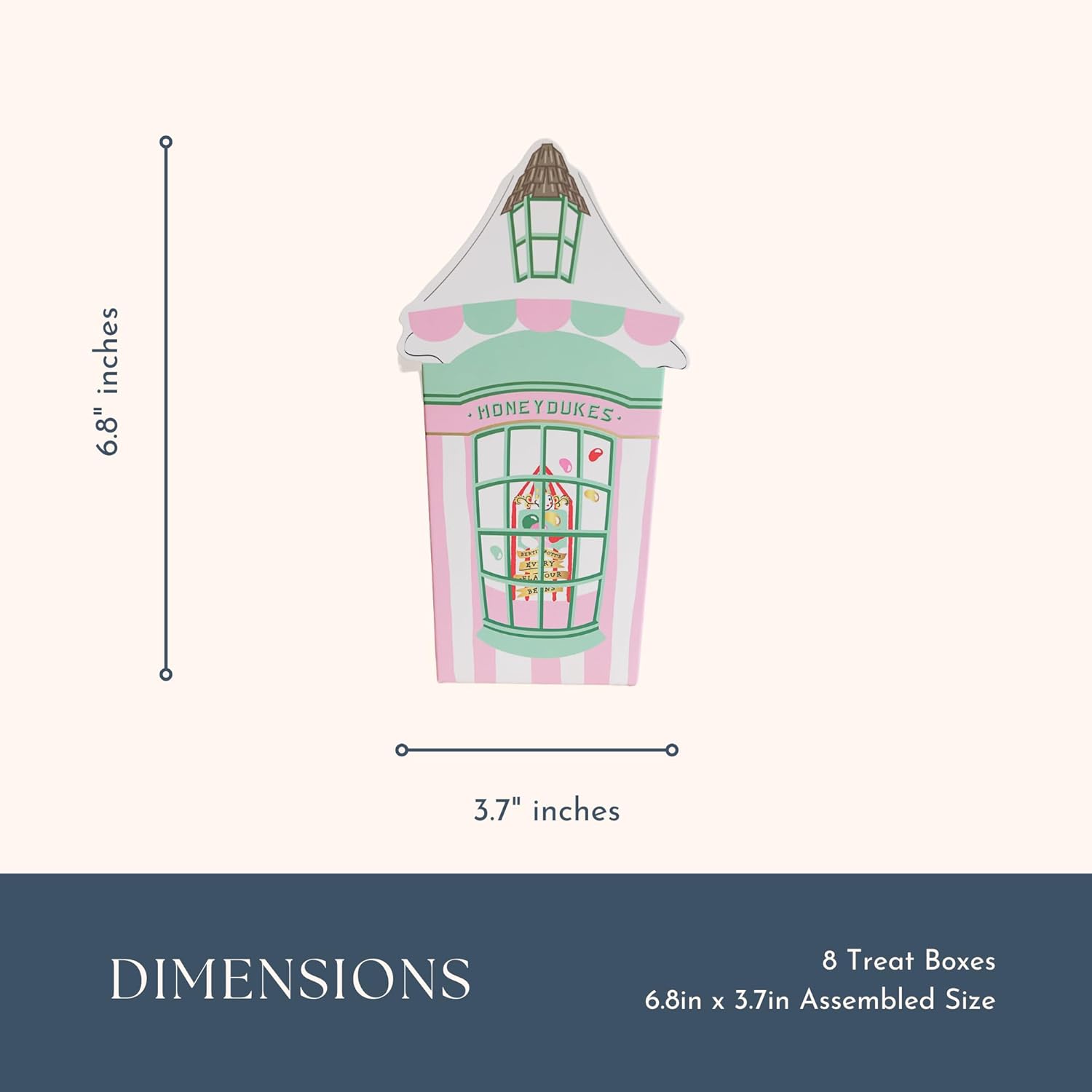 Bonjour Fte Harry Potter Honeydukes Pink Stripe Treat Boxes Pack of 8