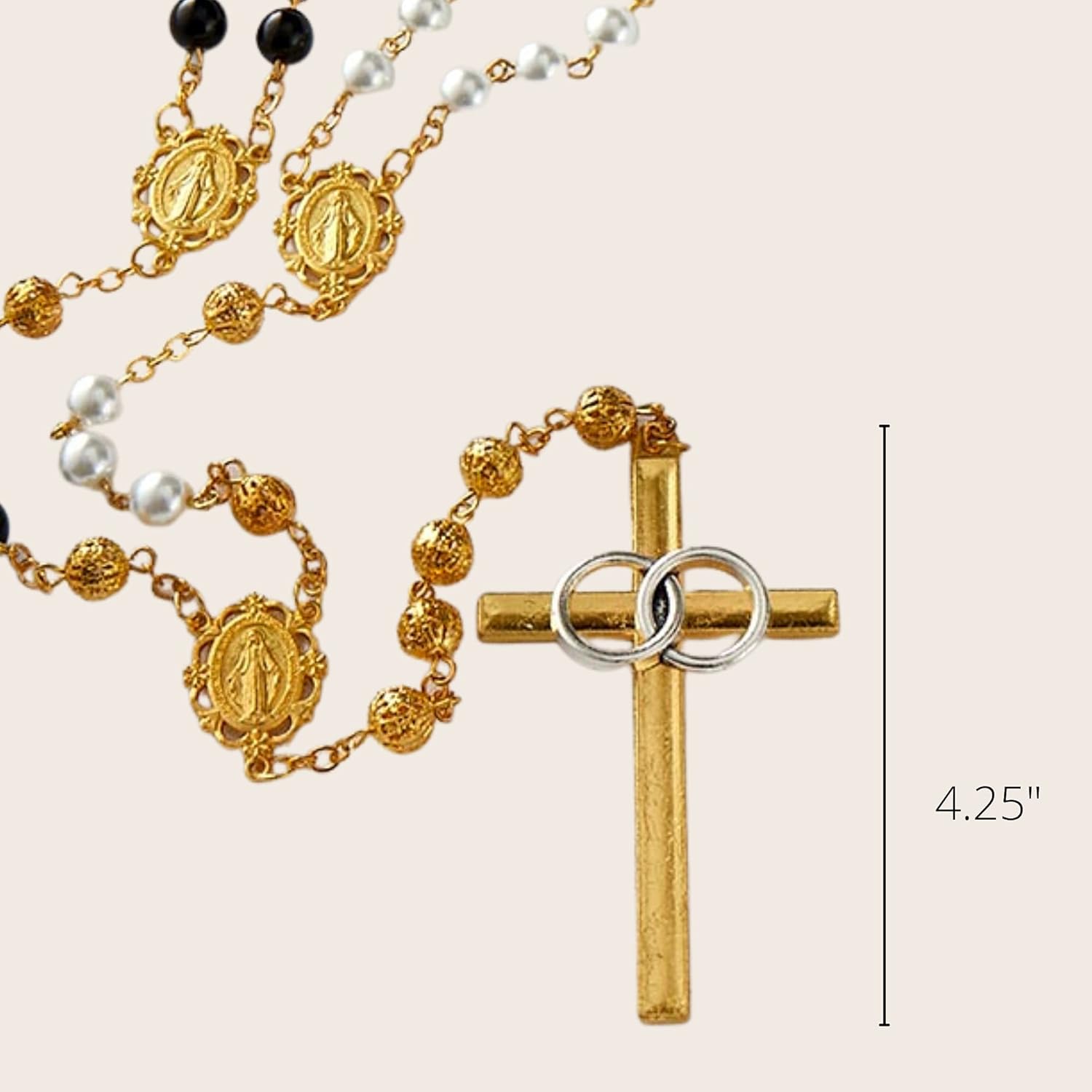 Wedding Lasso Rosary with Case and Cross