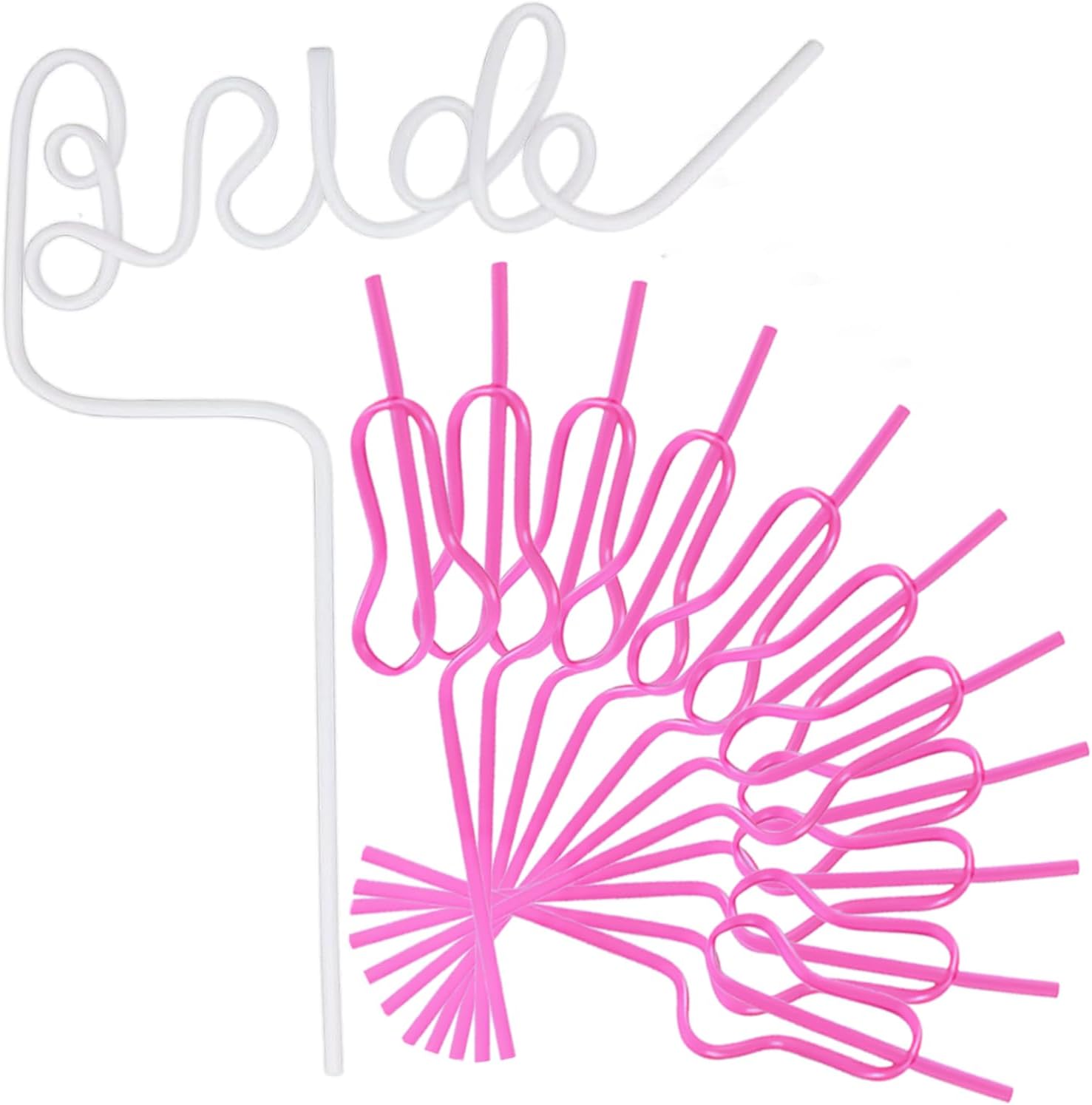 12pcs Reusable Bachelorette Party Straws Set