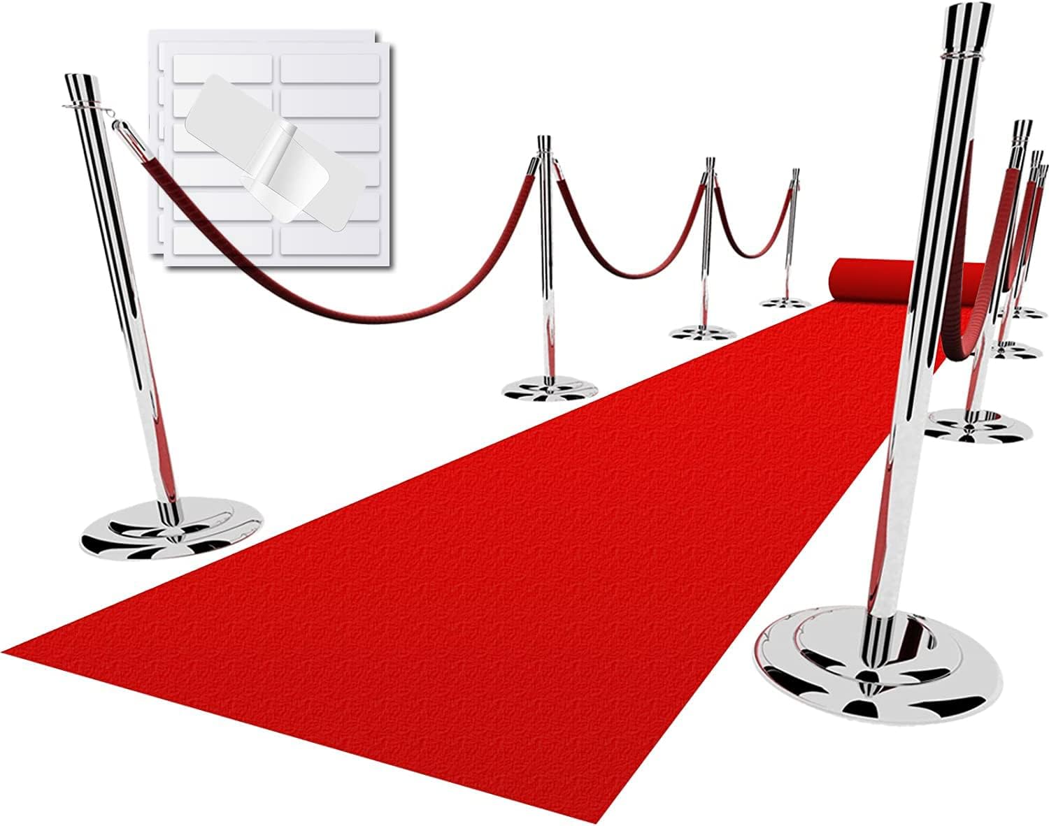 EZLucky Red Carpet Runner 26X30 ft Hollywood Red