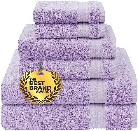 Cotton Paradise 6 Piece Lilac Towel Set