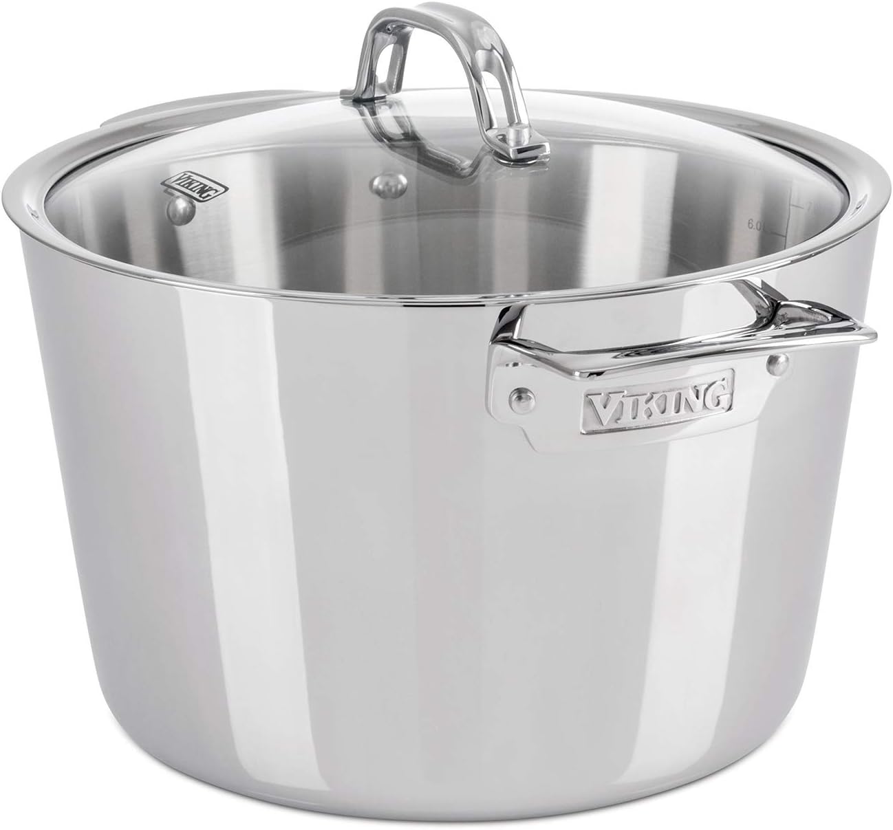 Viking 3-Ply Stock Pot 8 Qt with Glass Lid