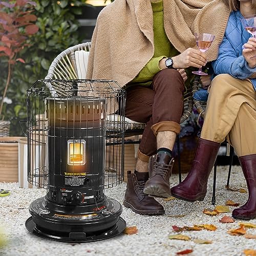 KeroHeat Sengoku Kerosene Heater 23500 BTU Portable Black