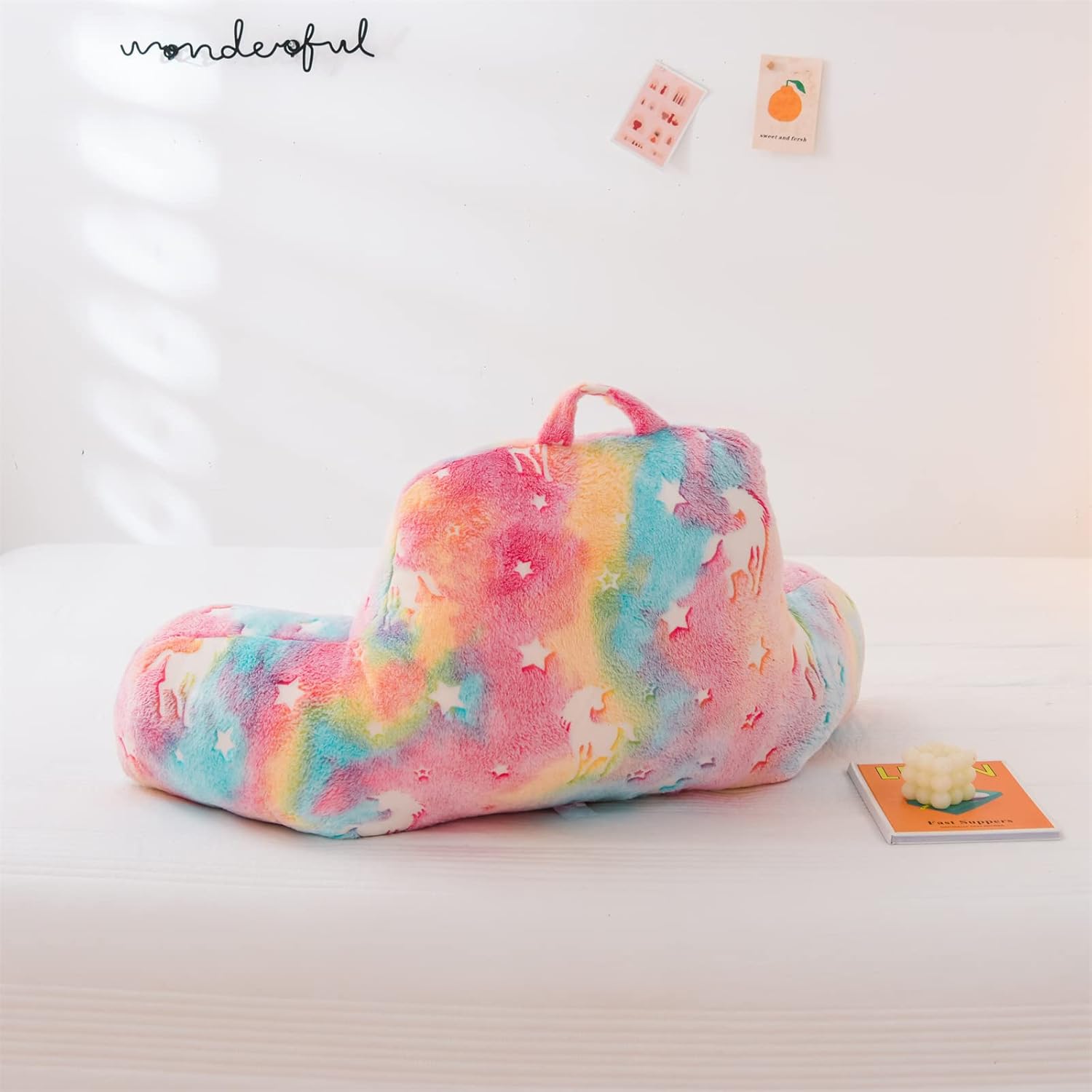 A Nice Night Unicorn Reading Pillow Glow in the Dark