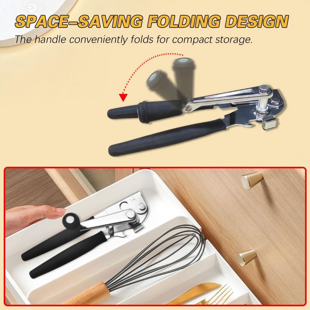 VWMYQ Heavy Duty Manual Can Opener with Magnetic Lid Lift