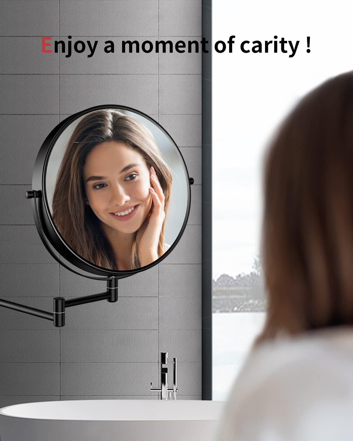 Gospire 9 Inch Double-Sided Magnifying Mirror for Men and Women