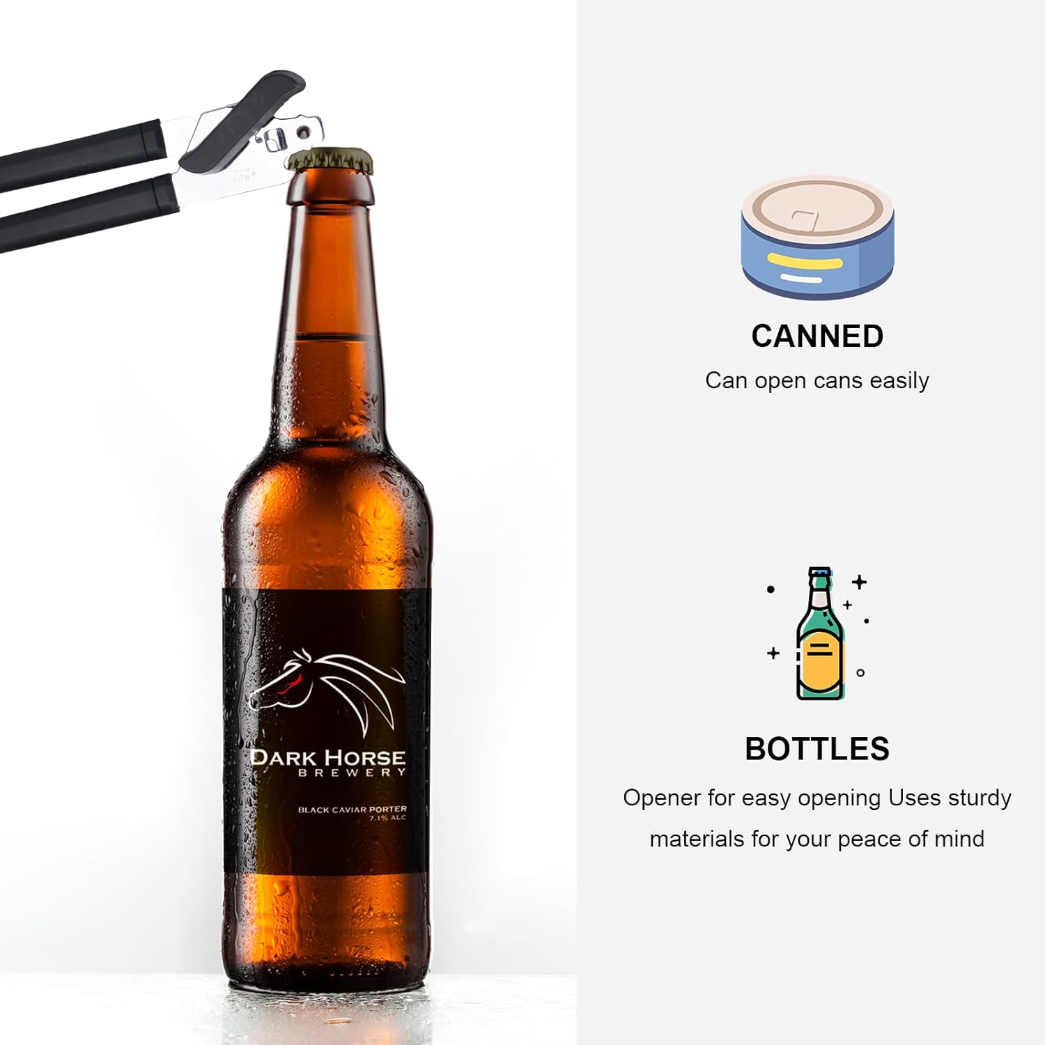 Holinwa Manual Can Opener with Durable Stainless Steel Blade