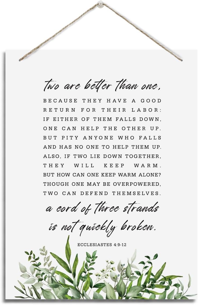 Ecclesiastes 49-12 Wall Art Sign - Inspirational Wood Decor