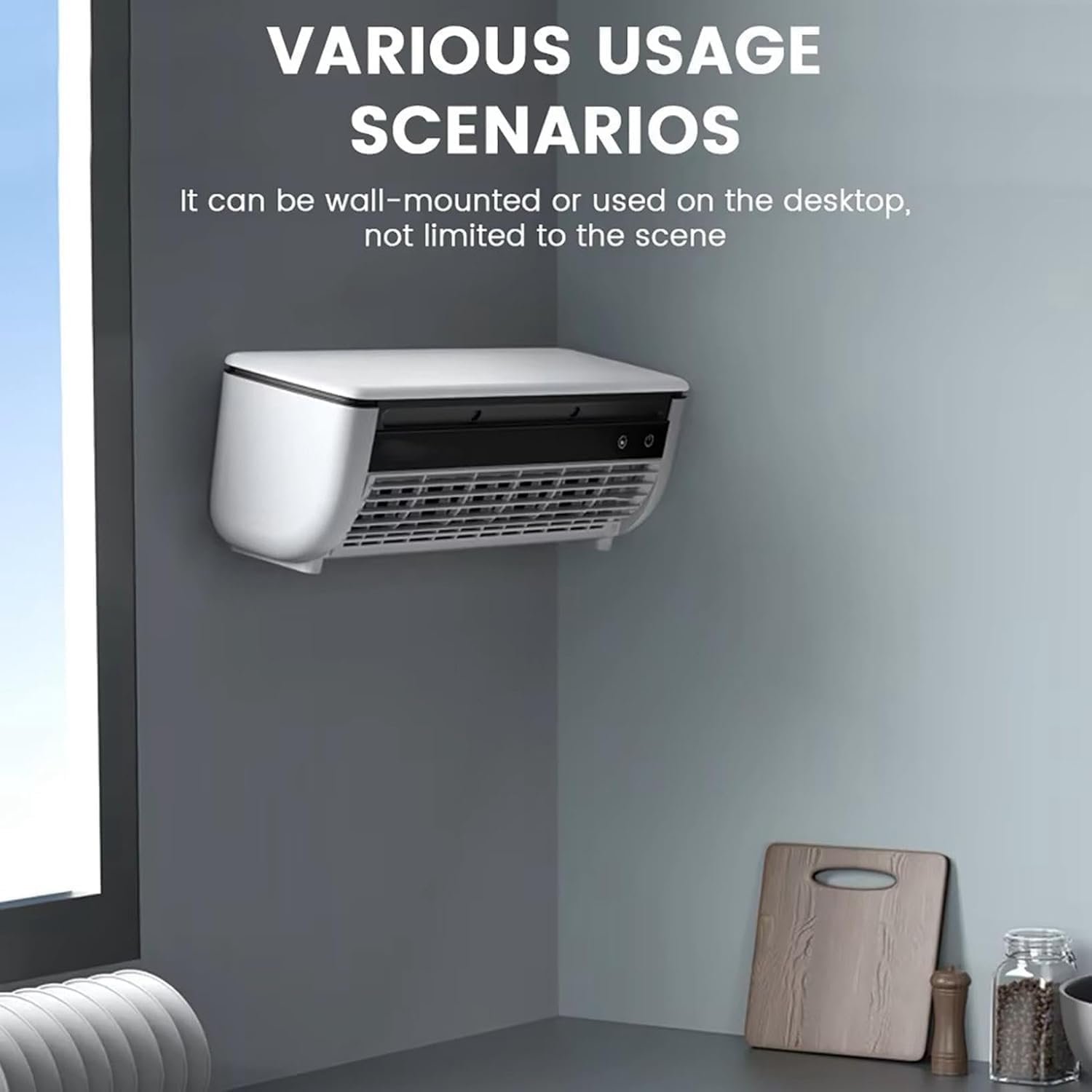 Mini Wall Mounted AC Fan with Remote Control