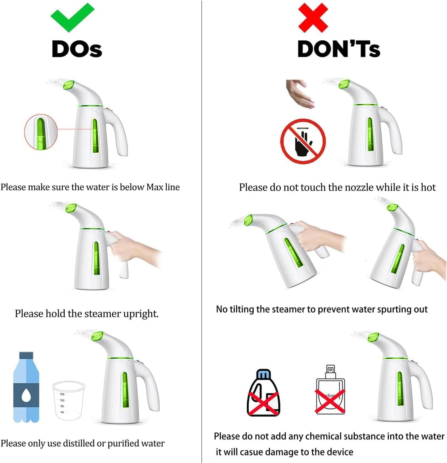 OGHom Portable Garment Steamer with 300ml Tank