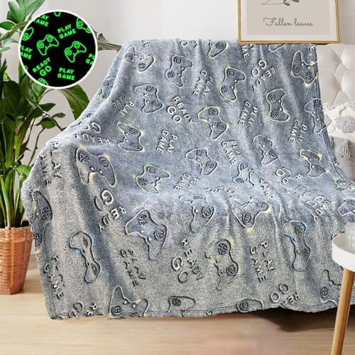 Glow in The Dark Gamer Blanket 50x60