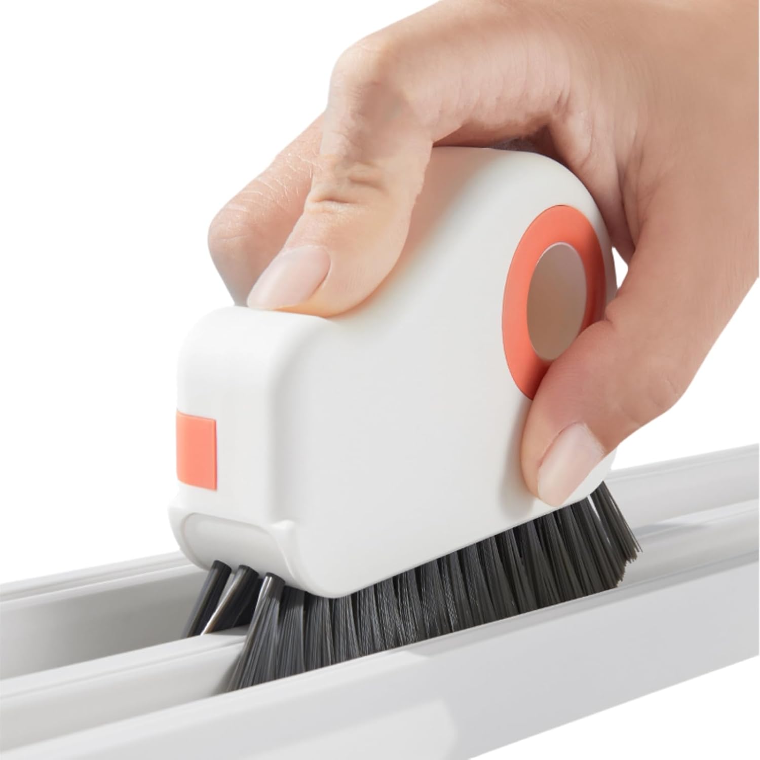 MauSong 2 in 1 Window Track Cleaning Tool with Scraper and Brush