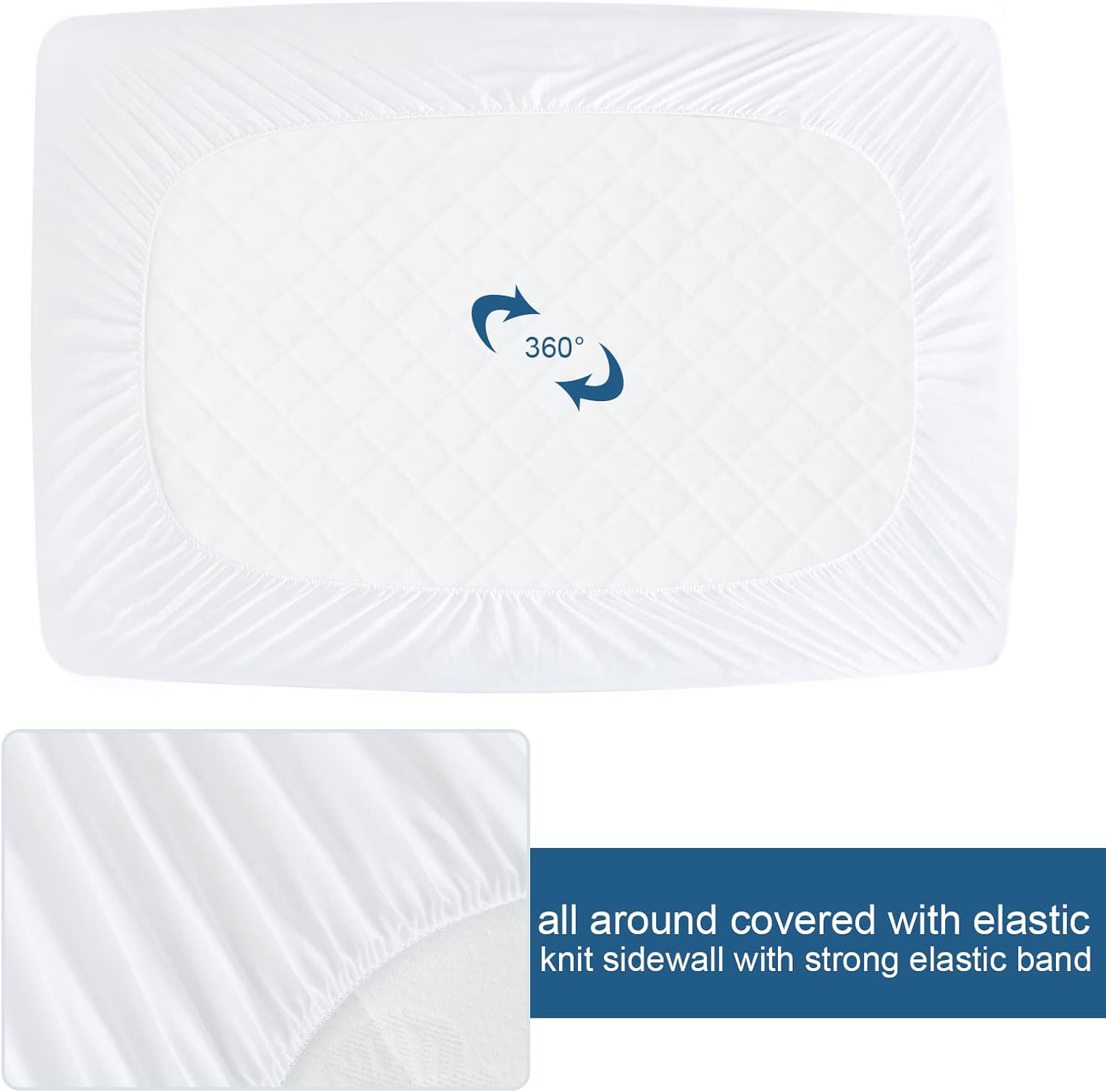 Queen Mattress Protector Waterproof Breathable Fitted Sheet