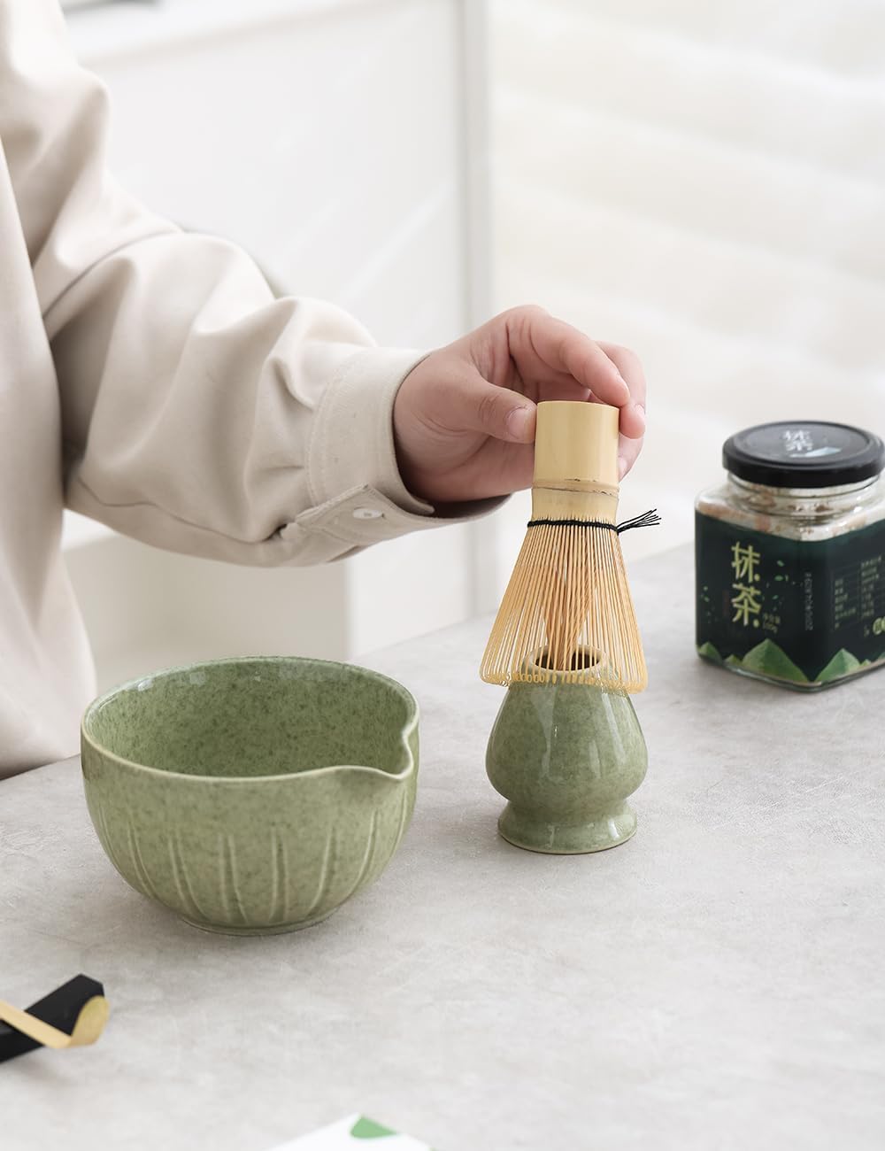 TANG PIN Matcha Set - 4 Piece Kit for Tea Ceremony