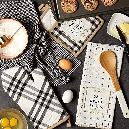 DII Home Sweet Farmhouse Kitchen Set 4 Piece Black Collection