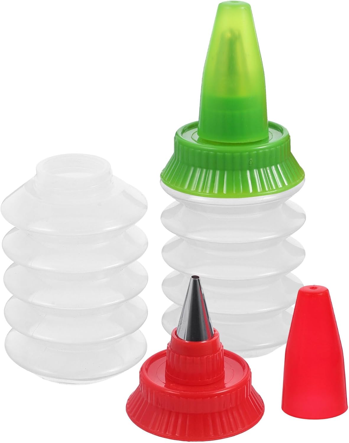 ABOOFAN 2 Pcs Cookie Icing Bottles with Couplers and Stainless Steel Tips