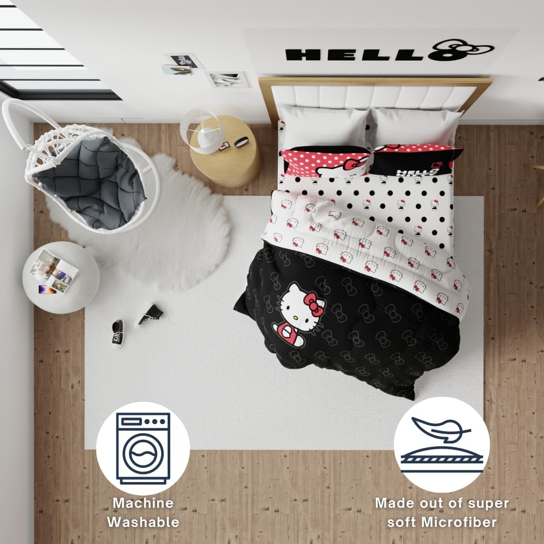 Franco Hello Kitty Reversible Microfiber Comforter Full