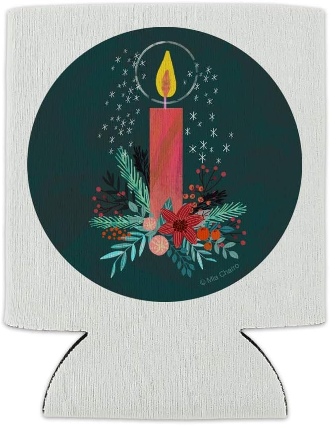 Christmas Candle Can Cooler - Collapsible Insulated Holder