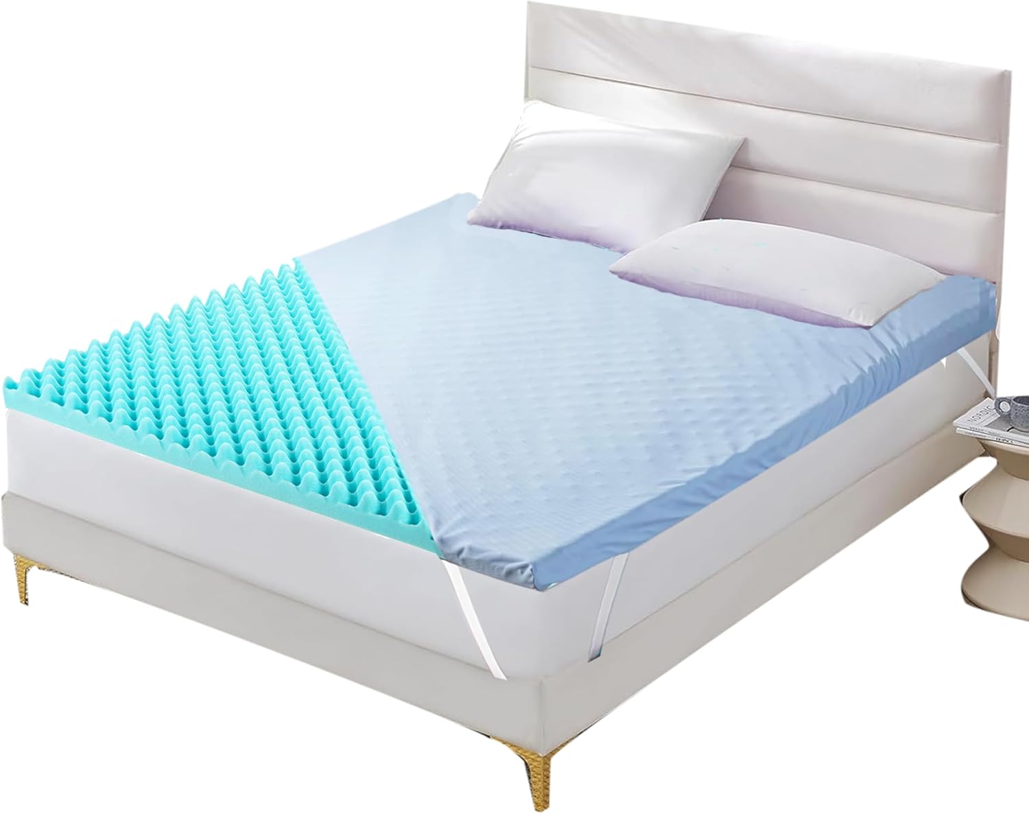 BreezeRest Cooling Gel Memory Foam Mattress Topper Twin XL