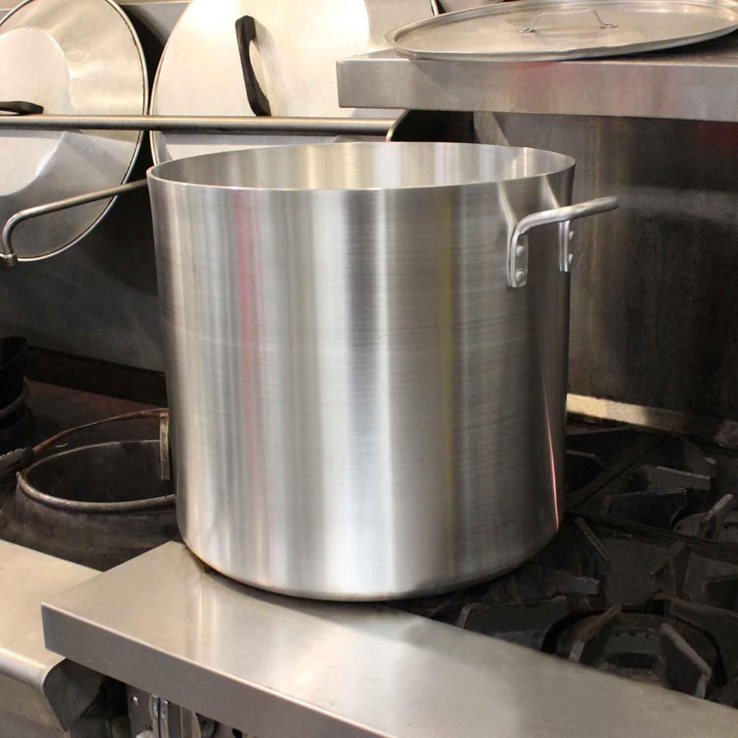 40 Quart Aluminum Stock Pot with Riveted Handles