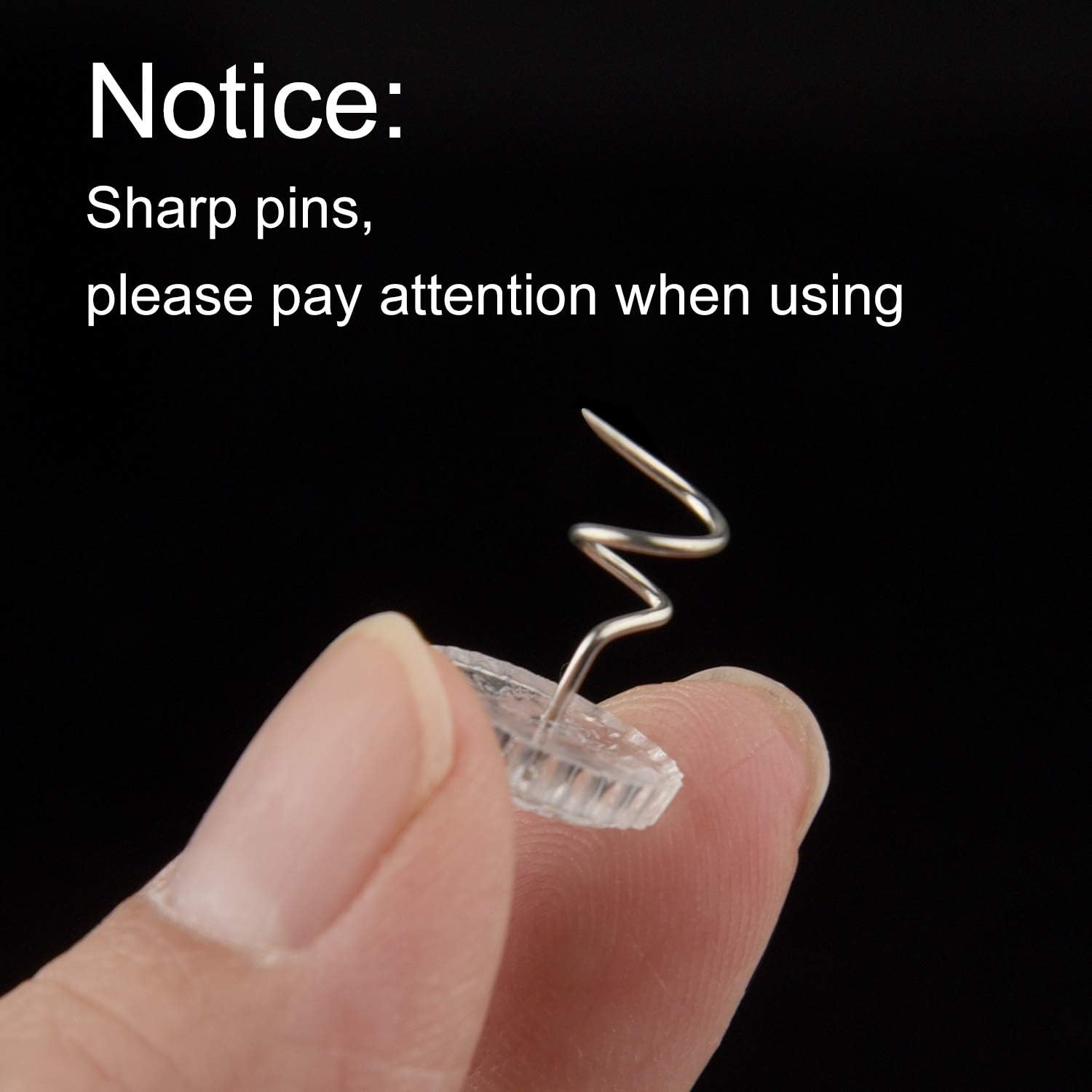 KUUQA Clear Twist Pins for Bed Skirts and Upholstery 50 Pcs