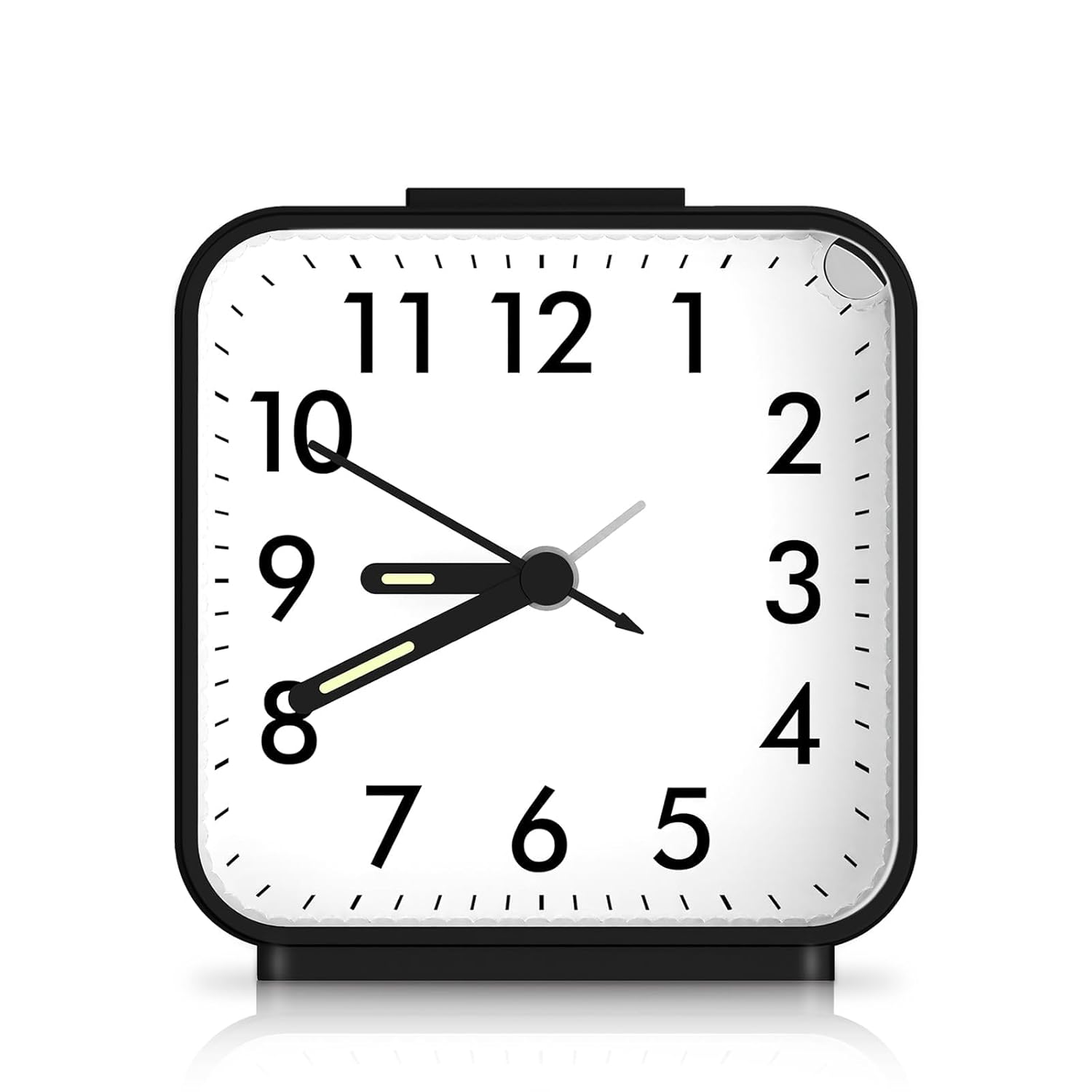 OQIMAX Silent Alarm Clock with Night Light and Large Display