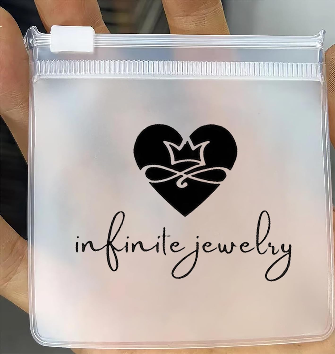 Custom Frosted Jewelry Zipper Bags with Logo