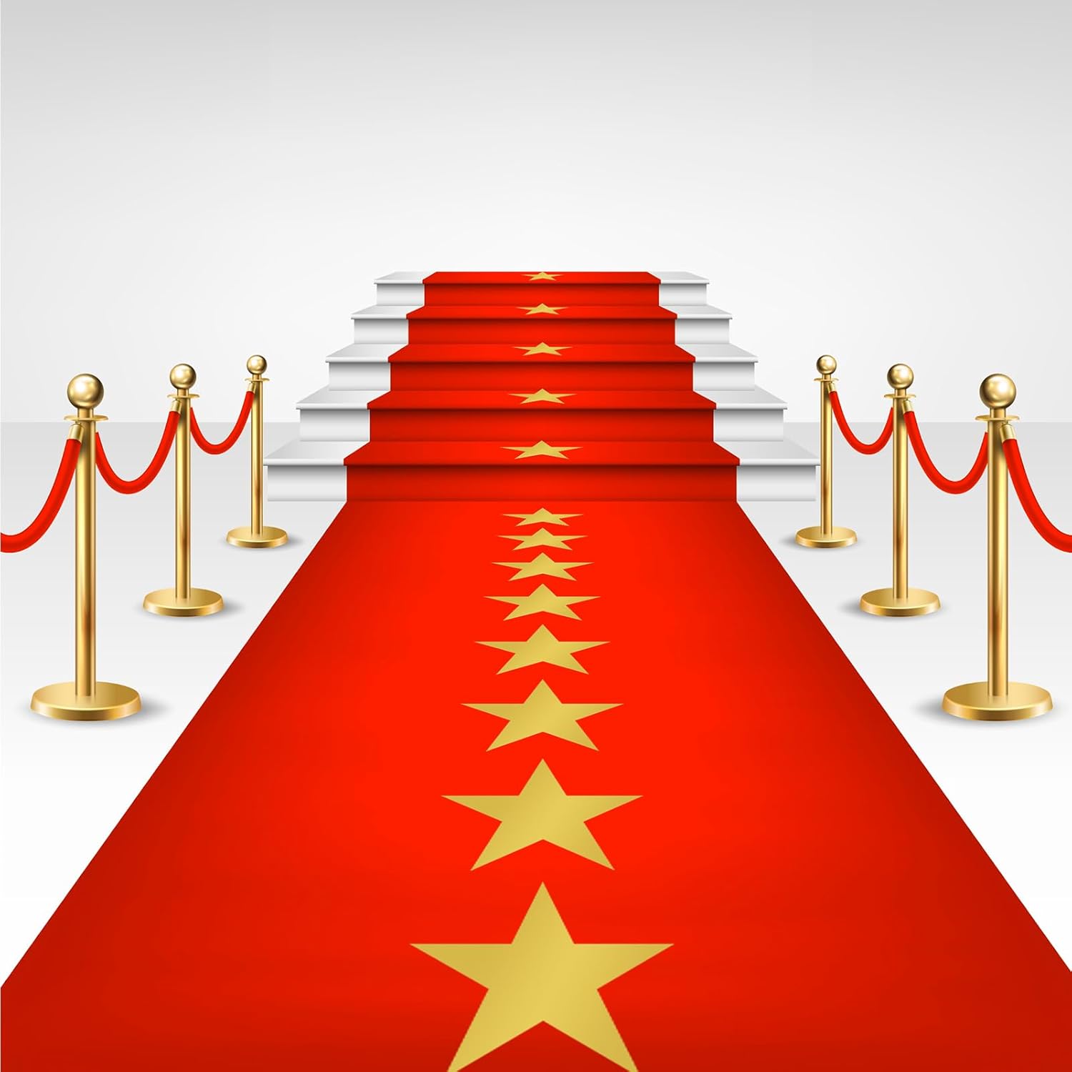 Timgle Red Plastic Carpet Runner for Party Decorations