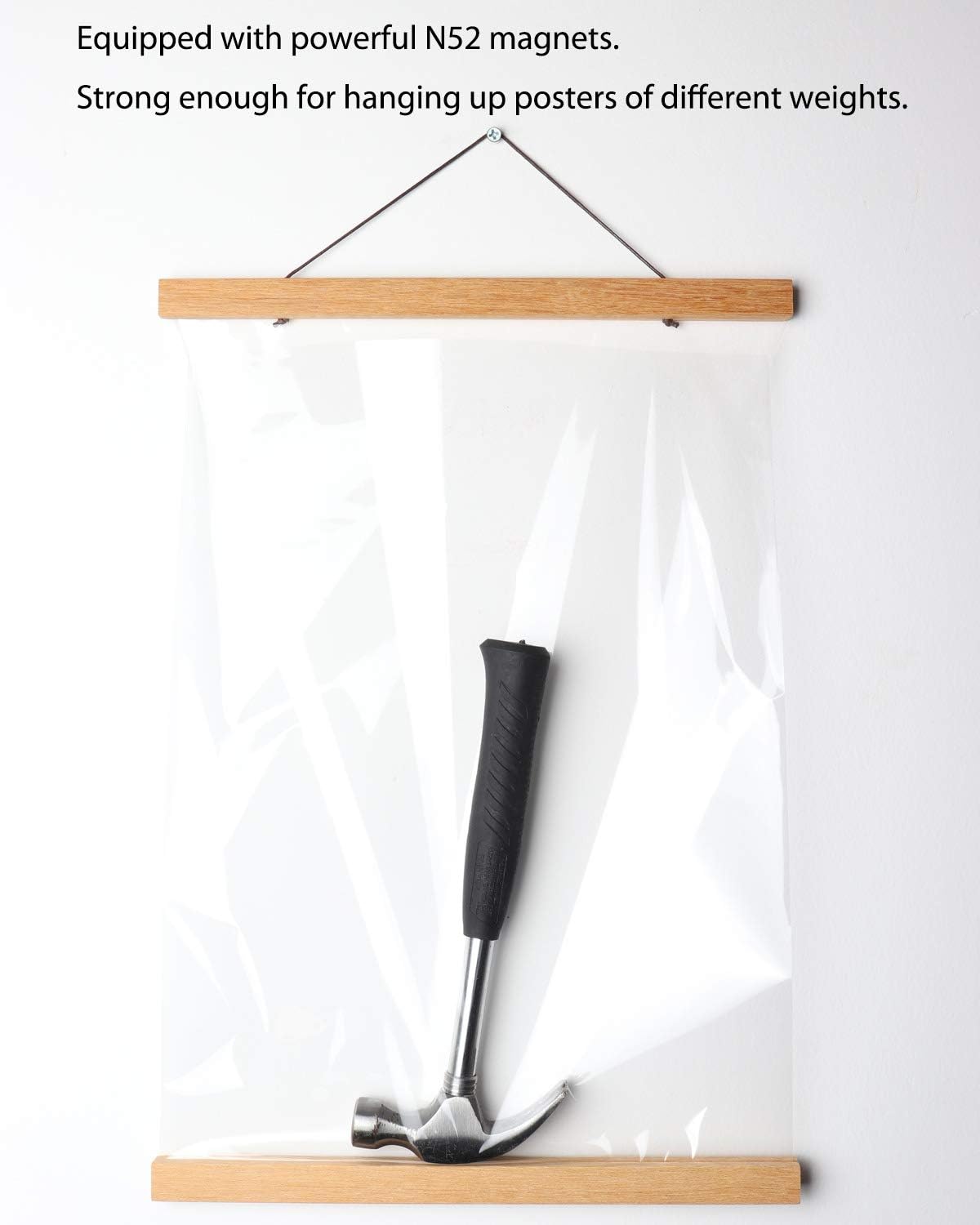 FALAMON Teak Wood Magnetic Poster Frame Hanger