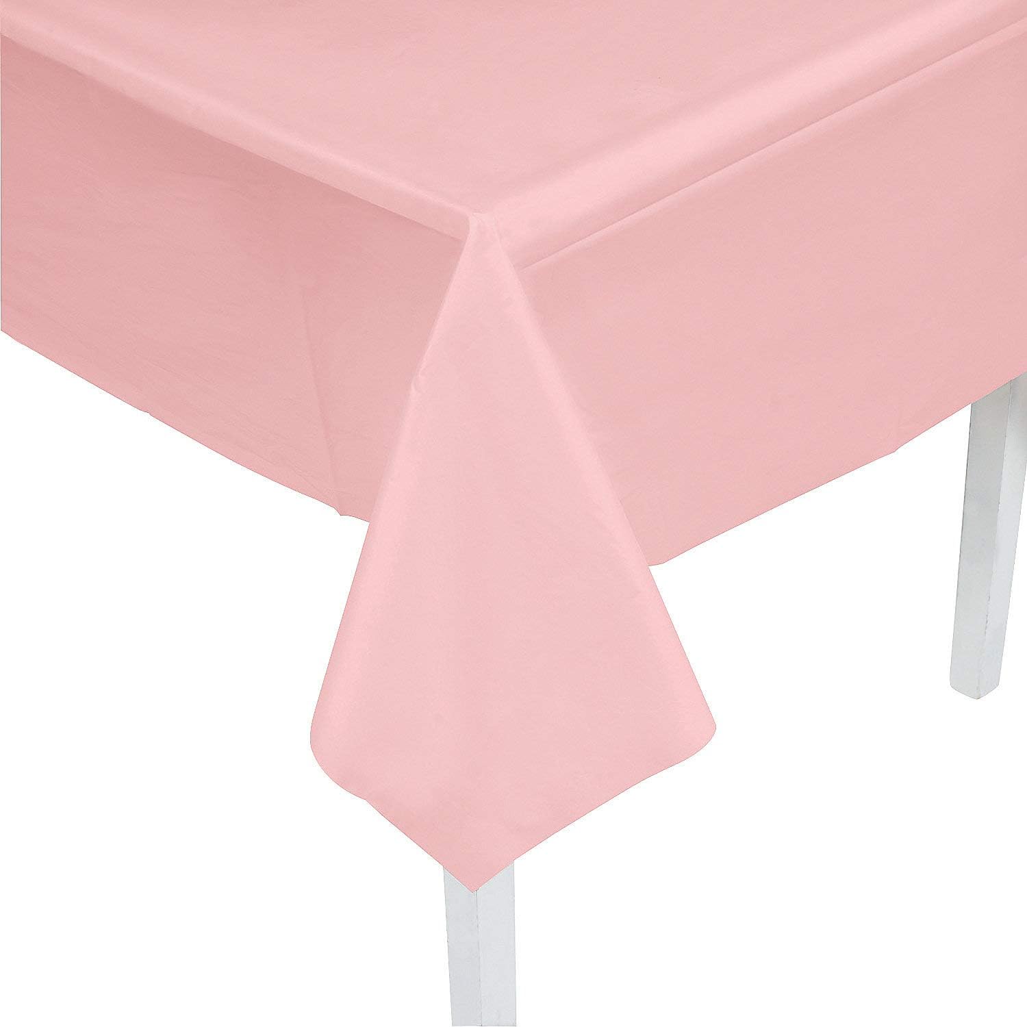 Fun Express Pink Plastic Table Cover 54x108 Party Supplies