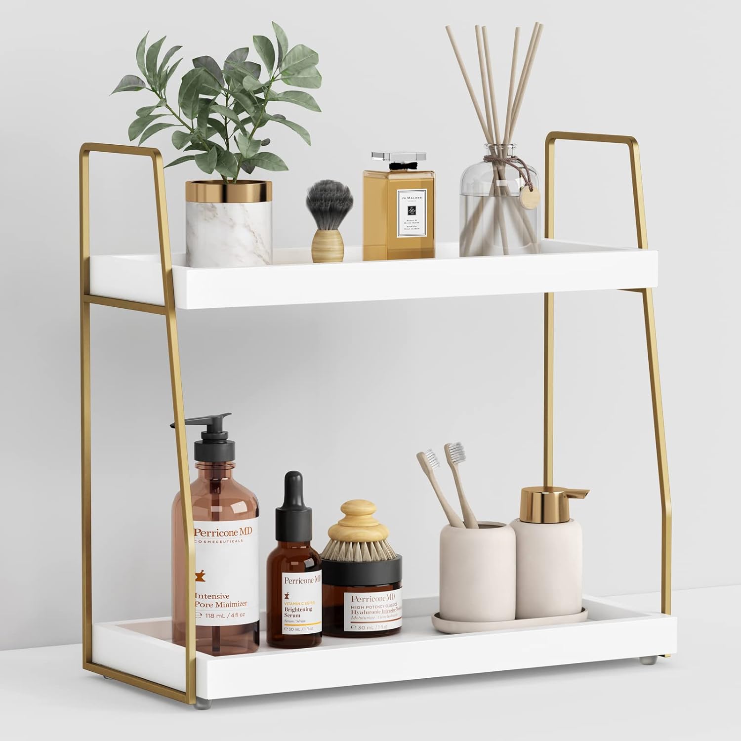 Forbena 2 Tier Bathroom Organizer Countertop Shelf