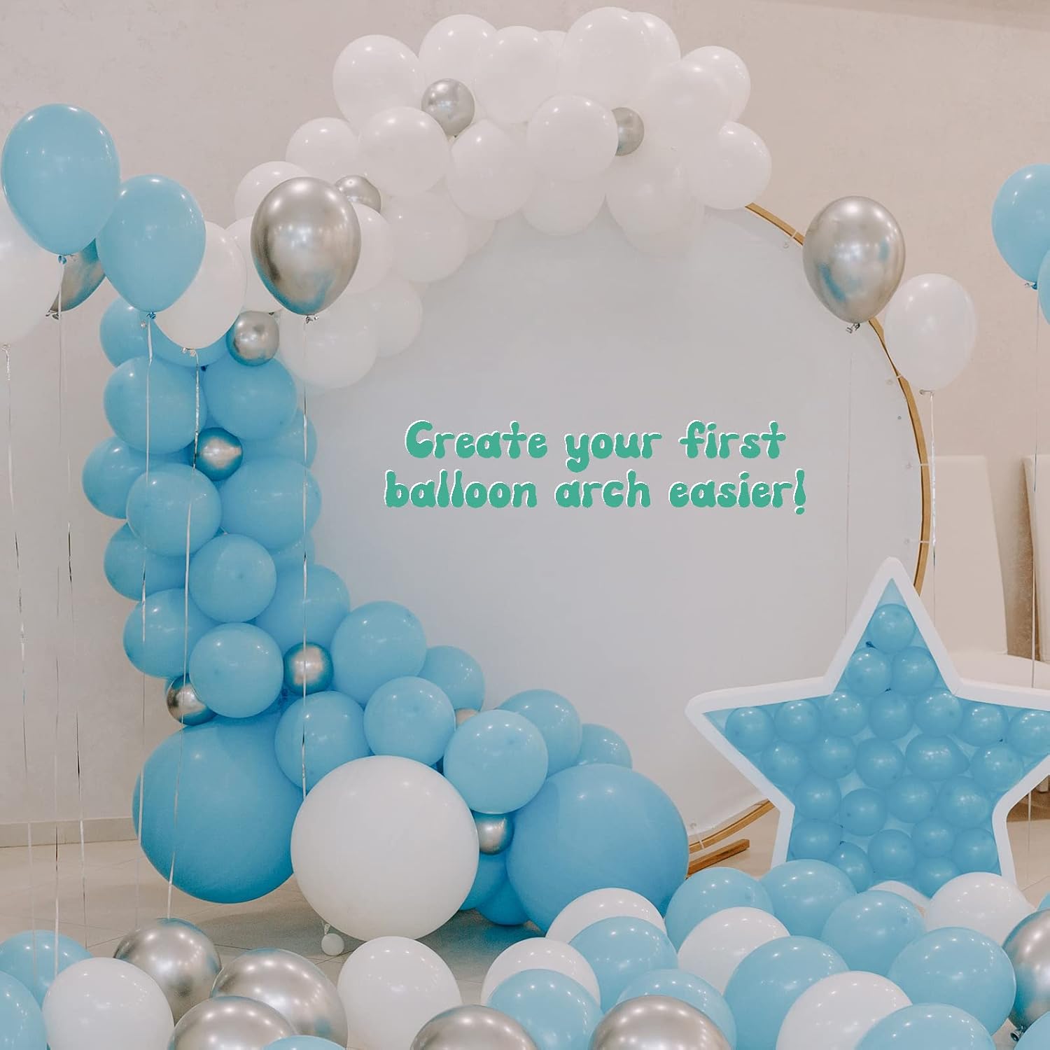 ALLFUN Balloon Arch Kit 82ft DIY Garland with 500Pcs Glue Dots Tape