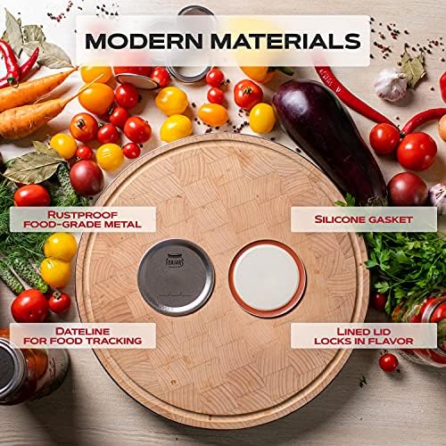 FORJARS Canning Lids and Rings 24Pcs Set